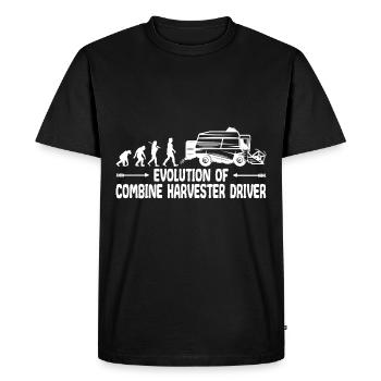 Combinez Grain Farmer Evolution Funny - T-shirt Premium bio Homme - noir - Devant - Nico (187cm)