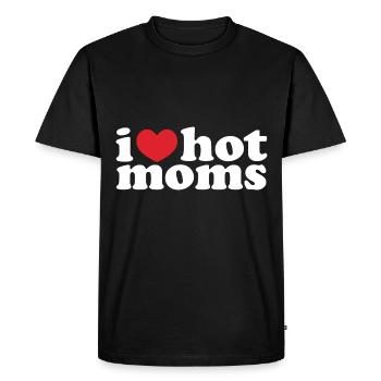 J’adore les mamans chaudes - T-shirt Premium bio Homme - noir - Devant - Nico (187cm)