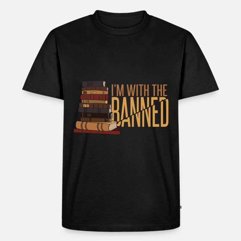 Ich bin bei den Verbotenen - Männer Premium Bio T-Shirt - Schwarz