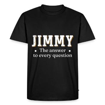 Drôle de nom de Jimmy Jim - T-shirt Premium bio Homme - noir - Devant - Nico (187cm)