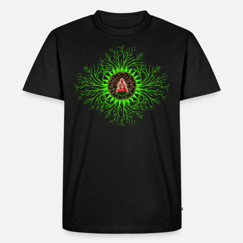 Herzchakra Chakra - Männer Premium Bio T-Shirt - Schwarz