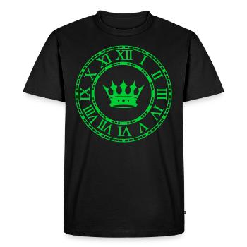 Clock Roman numerals - Men's Premium Organic T-Shirt - black - Front - Nico (187cm)