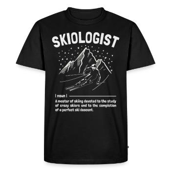 Skiologist Définition Amusant pour les skieurs - T-shirt Premium bio Homme - noir - Devant - Nico (187cm)