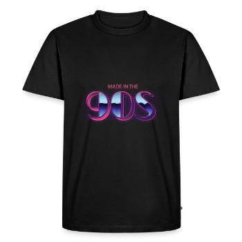 Nineties Birthday - Men's Premium Organic T-Shirt - black - Front - Nico (187cm)