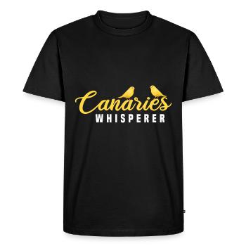 Murmure des Canaries / Motif d’oiseau - T-shirt Premium bio Homme - noir - Devant - Nico (187cm)