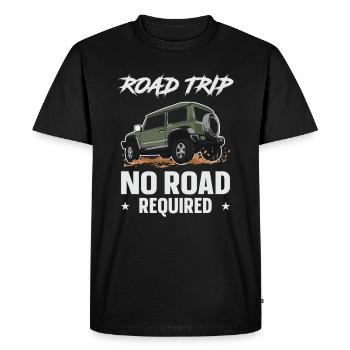 Road trip / pas de route requise - terrain - T-shirt Premium bio Homme - noir - Devant - Nico (187cm)