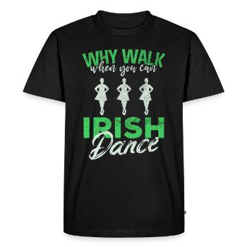 Irish Dance, Step dance, Irish Culture, Dancing - Men's Premium Organic T-Shirt - black - Front - Nico (187cm)