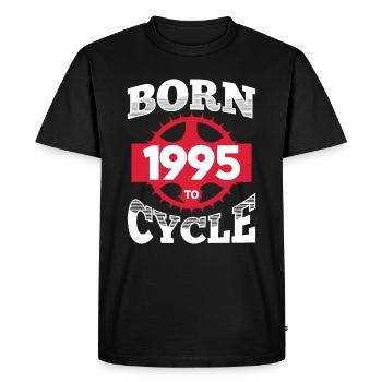 Né en 1995 pour Cyclisme Anniversaire Roue de vélo - T-shirt Premium bio Homme - noir - Devant - Nico (187cm)