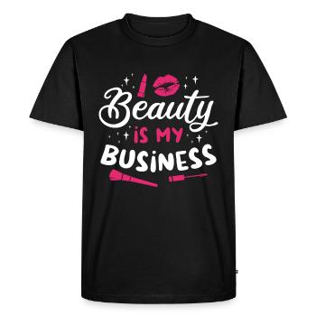 La beauté est mon affaire / Cosmétiques - T-shirt Premium bio Homme - noir - Devant - Nico (187cm)