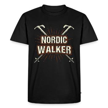 Nordic Walker Exercise Fitness Nordic Poles Nordic W - Men's Premium Organic T-Shirt - black - Front - Nico (187cm)