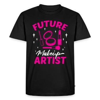 Future maquilleuse / esthéticienne, Profession - T-shirt Premium bio Homme - noir - Devant - Nico (187cm)
