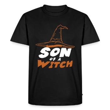 Sohn einer Hexe / Fils de sorcière / Halloween - T-shirt Premium bio Homme - noir - Devant - Nico (187cm)