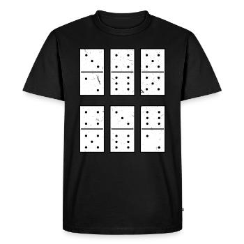 Domino Set, Domino Game, Donino Player - Men's Premium Organic T-Shirt - black - Front - Nico (187cm)