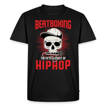 Beatboxing Hip Hop - Percussion vocale Beatboxer - T-shirt Premium bio Homme - noir - Devant - Nico (187cm)