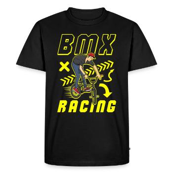 BMX Racing - BMX Bike sport extrême - T-shirt Premium bio Homme - noir - Devant - Nico (187cm)