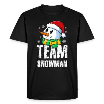 Team Snowman / Traîneau de Noël d’hiver - T-shirt Premium bio Homme - noir - Devant - Nico (187cm)