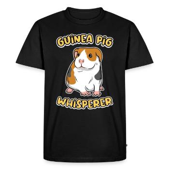 Chuchoteur de cochon d’Inde, hamster, rongeur - T-shirt Premium bio Homme - noir - Devant - Nico (187cm)