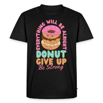 Donut abandonne Donut kawaii - T-shirt Premium bio Homme - noir - Devant - Nico (187cm)