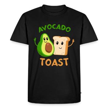 Avocado Toast Superfood Petit-déjeuner, Pain - T-shirt Premium bio Homme - noir - Devant - Nico (187cm)