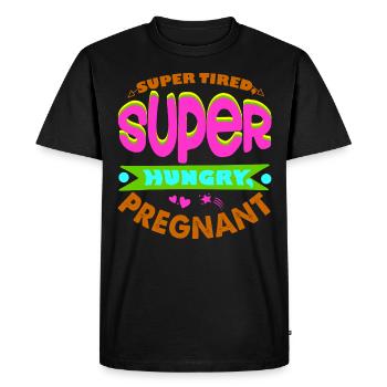 Mère Enceinte Bébé Nourrisson T-shirt Maman - T-shirt Premium bio Homme - noir - Devant - Nico (187cm)