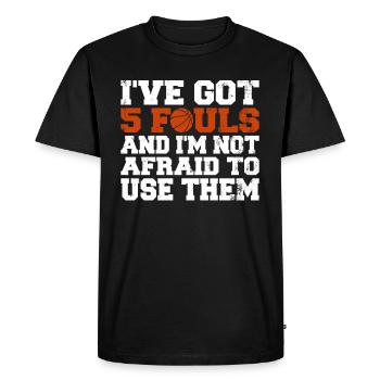 Hoops Basketteur Streetball Hooping 5 Fautes - T-shirt Premium bio Homme - noir - Devant - Nico (187cm)