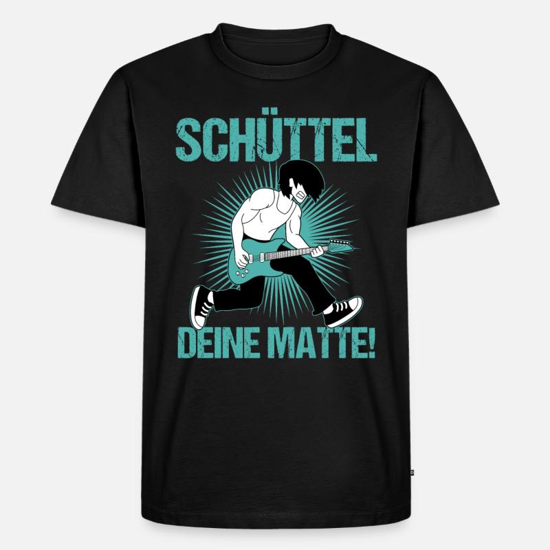 Schüttel Deine Matte / Headbanging, Heavy Metal - Männer Premium Bio T-Shirt - Schwarz