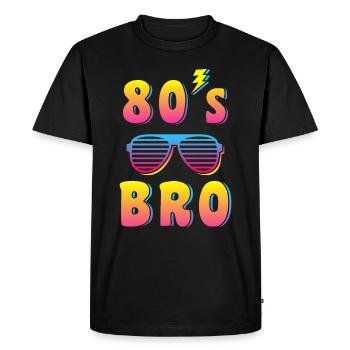 80s bro / 80s nostalgie design rétro - T-shirt Premium bio Homme - noir - Devant - Nico (187cm)