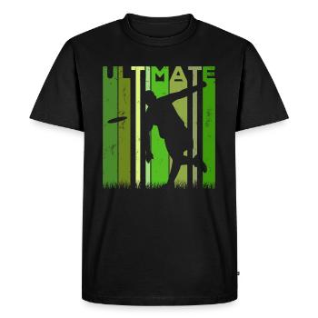 Ultimate Frisbee Frolf Disc Golf Flying Disc Sport - Men's Premium Organic T-Shirt - black - Front - Nico (187cm)