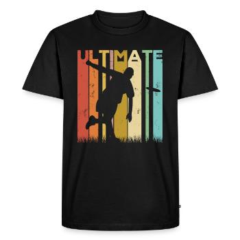 Ultimate Frisbee Frolf Disc Golf Flying Disc Sport - Men's Premium Organic T-Shirt - black - Front - Nico (187cm)