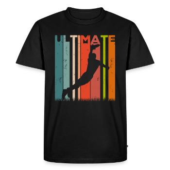 Ultimate Frisbee Frolf Disc Golf Flying Disc Sport - Men's Premium Organic T-Shirt - black - Front - Nico (187cm)