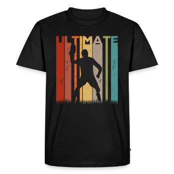 Ultimate Frisbee Frolf Disc Golf Flying Disc Sport - Men's Premium Organic T-Shirt - black - Front - Nico (187cm)