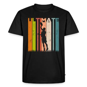 Ultimate Frisbee Frolf Disc Golf Flying Disc Sport - Men's Premium Organic T-Shirt - black - Front - Nico (187cm)