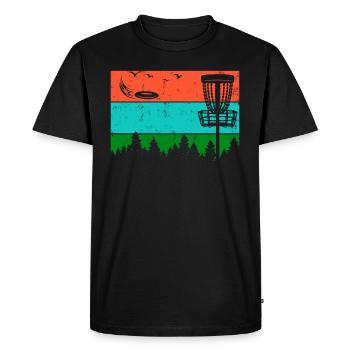 Ultimate Frisbee Frolf Disc Golf Flying Disc Sport - Men's Premium Organic T-Shirt - black - Front - Nico (187cm)