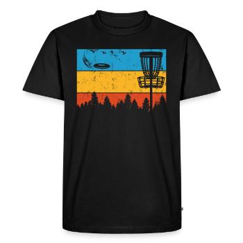 Ultimate Frisbee Frolf Disc Golf Flying Disc Sport - Men's Premium Organic T-Shirt - black - Front - Nico (187cm)