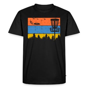 Ultimate Frisbee Frolf Disc Golf Flying Disc Sport - Men's Premium Organic T-Shirt - black - Front - Nico (187cm)