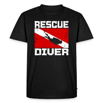 Dive Master Rescue Diver Instructeur de plongée sous-marine - T-shirt Premium bio Homme - noir - Devant - Nico (187cm)