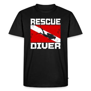 Dive Master Rescue Diver Instructeur de plongée sous-marine - T-shirt Premium bio Homme - noir - Devant - Nico (187cm)