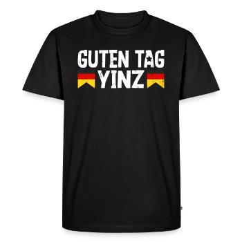 Guten Tag Yinz Germany Flag German Beer Festival - Men's Premium Organic T-Shirt - black - Front - Nico (187cm)