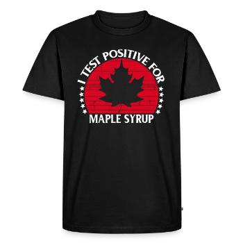 Sirop d’érable Maple Tree Sap Tapping Sugaring Tapper - T-shirt Premium bio Homme - noir - Devant - Nico (187cm)