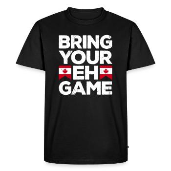 Apportez votre symbole du drapeau Eh Game Canada à la maison Fierté - T-shirt Premium bio Homme - noir - Devant - Nico (187cm)