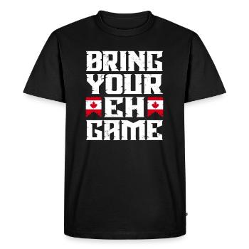 Apportez votre symbole du drapeau Eh Game Canada à la maison Fierté - T-shirt Premium bio Homme - noir - Devant - Nico (187cm)