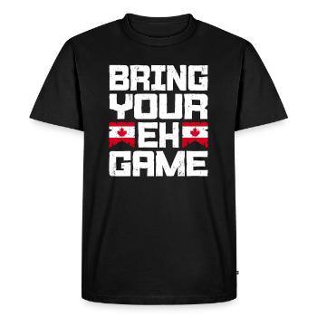 Apportez votre symbole du drapeau Eh Game Canada à la maison Fierté - T-shirt Premium bio Homme - noir - Devant - Nico (187cm)