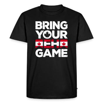 Apportez votre symbole du drapeau du Canada Fierté à la maison - T-shirt Premium bio Homme - noir - Devant - Nico (187cm)