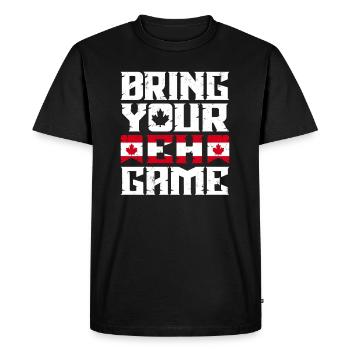 Apportez votre symbole du drapeau du Canada Fierté à la maison - T-shirt Premium bio Homme - noir - Devant - Nico (187cm)