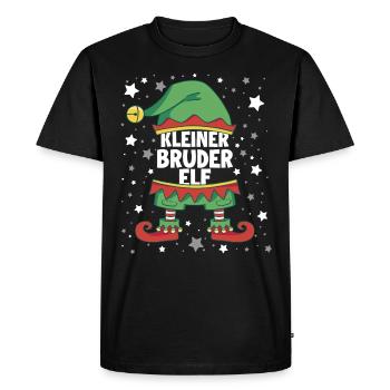 Kleiner Bruder Elf - Männer Premium Bio T-Shirt - Schwarz - Vorne - Nico (187cm)
