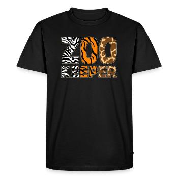 Costume de gardien de zoo Animal africain Safari gardien de zoo - T-shirt Premium bio Homme - noir - Devant - Nico (187cm)