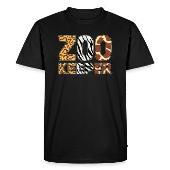 Costume de gardien de zoo Animal africain Safari gardien de zoo - T-shirt Premium bio Homme - noir - Devant - Nico (187cm)