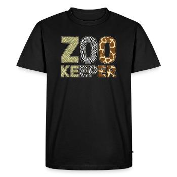 Costume de gardien de zoo Animal africain Safari gardien de zoo - T-shirt Premium bio Homme - noir - Devant - Nico (187cm)