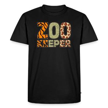 Costume de gardien de zoo Animal africain Safari gardien de zoo - T-shirt Premium bio Homme - noir - Devant - Nico (187cm)
