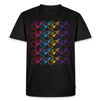 Bicycle retro design - Men's Premium Organic T-Shirt - black - Front - Nico (187cm)